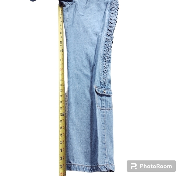 Vintage 80s 90s Together Braided Denim Jacket and Jeans set - Picture 6 of 16